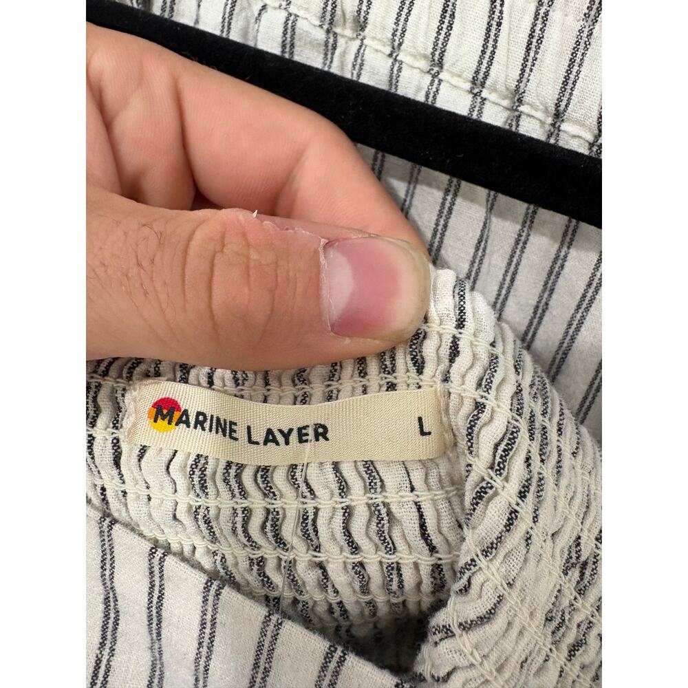 Marine Layer White and Blue Striped Matching Set (Pants and Top) Size Large - Picture 6 of 6